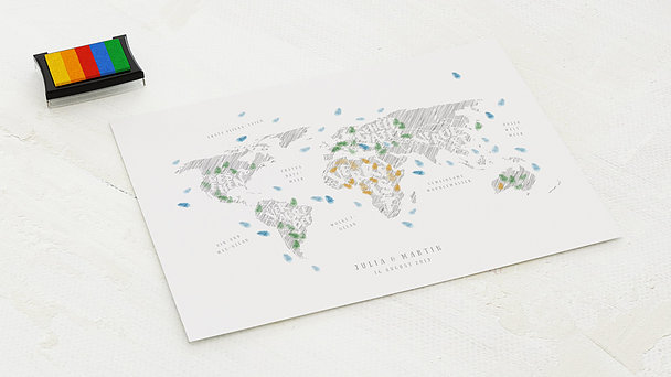 Fingerabdruckposter - Love map