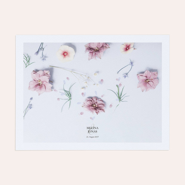 Fingerabdruckposter - Blütensinfonie