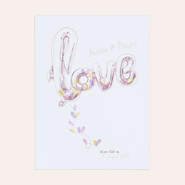 Fingerabdruckposter - Love Balloon