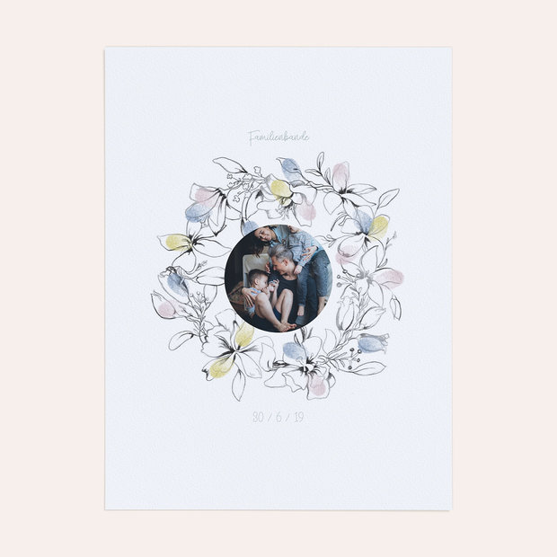 Fingerabdruckposter - Flower garland