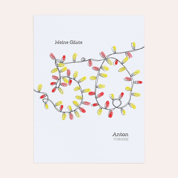 Fingerabdruckposter - 50ster Fingerprint