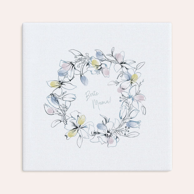 Fingerabdruckposter - Blumen für Mama