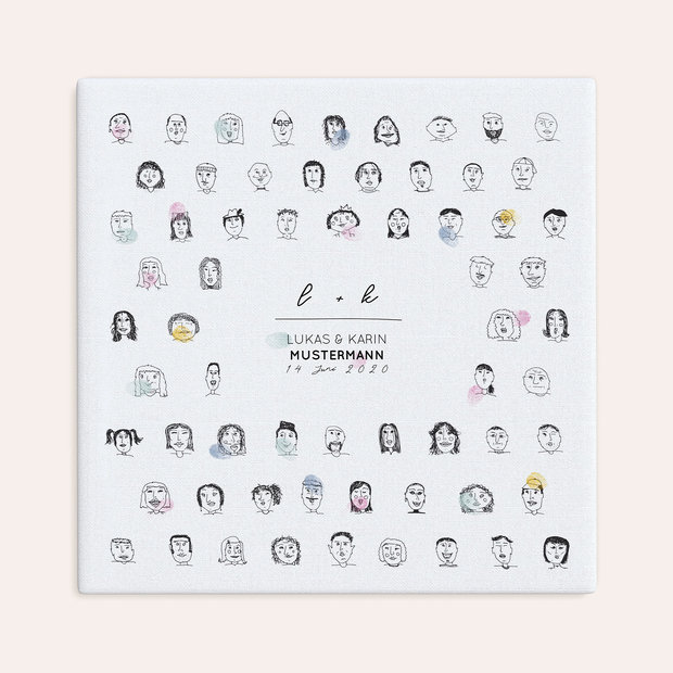 Fingerabdruckposter - Happy heads