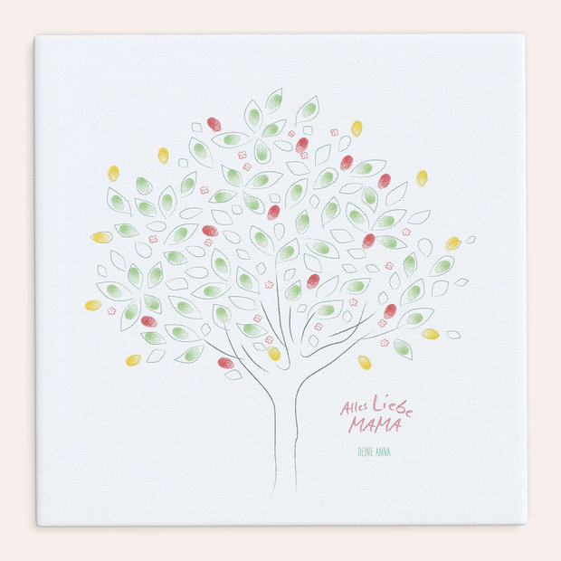 Fingerabdruckposter - Frühling Baum
