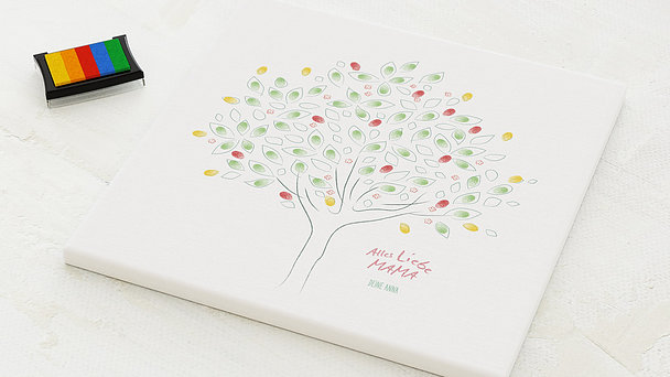 Fingerabdruckposter - Frühling Baum