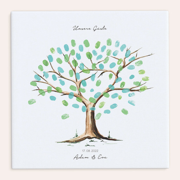 Fingerabdruckposter - Mein Baum Hochzeit