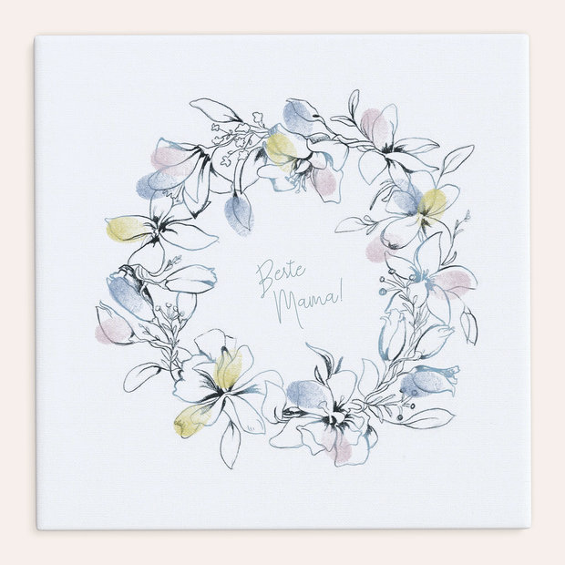 Fingerabdruckposter - Blumen für Mama