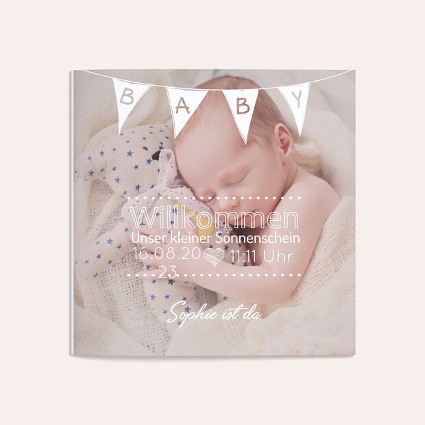 Geburtskarten - Babywimpel