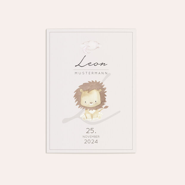 Geburtskarten - L wie Löwenmähne