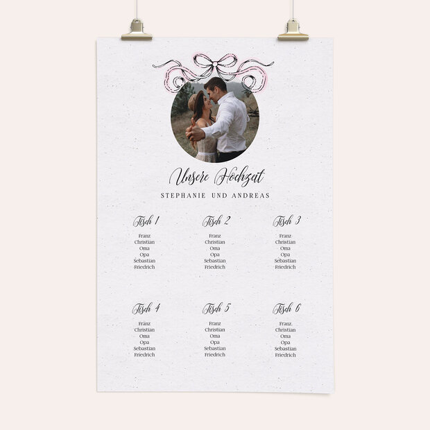 Sitzplan Hochzeit - Goldenes Band