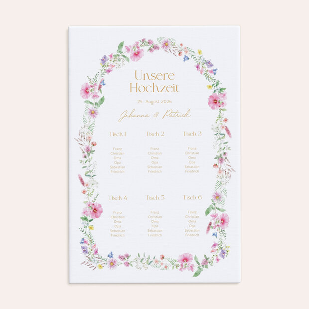 Sitzplan Hochzeit - Blütenversprechen
