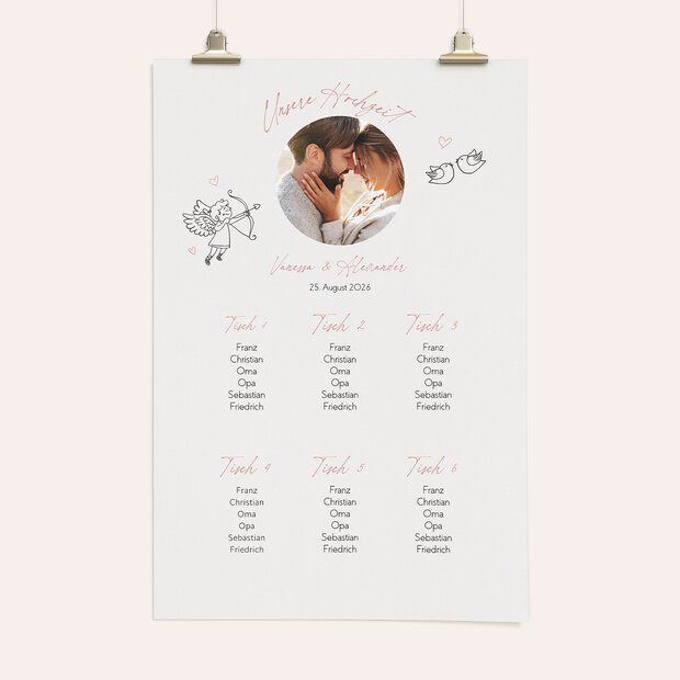 Sitzplan Hochzeit - Zwei wie gemalt