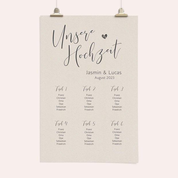 Sitzplan Hochzeit - Love reasons