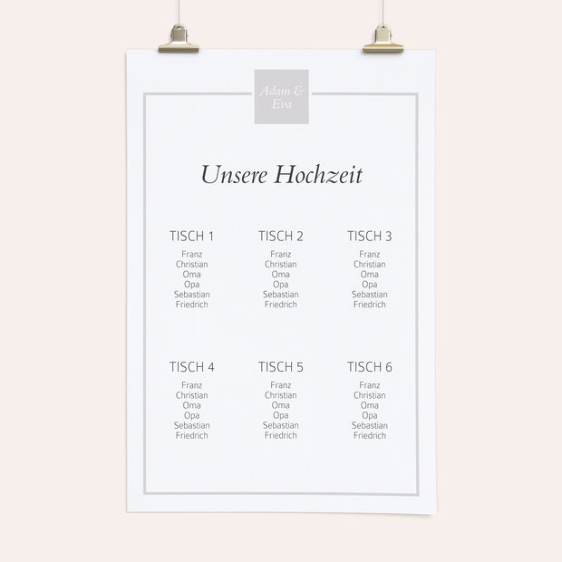 Sitzplan Hochzeit - Unbedingt