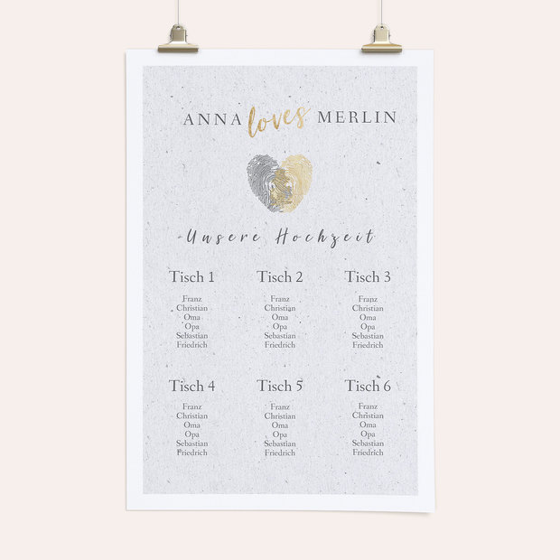 Sitzplan Hochzeit - Only love