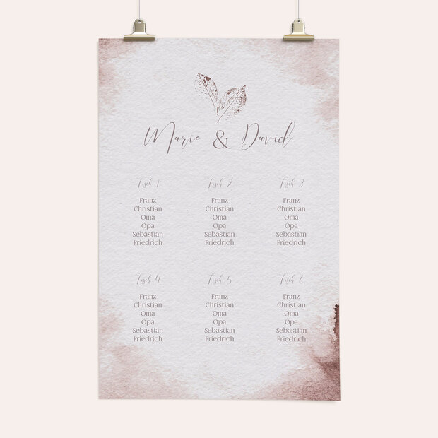 Sitzplan Hochzeit - Elfenblätter