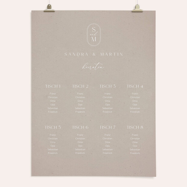 Sitzplan Hochzeit - Zauber der Leidenschaft