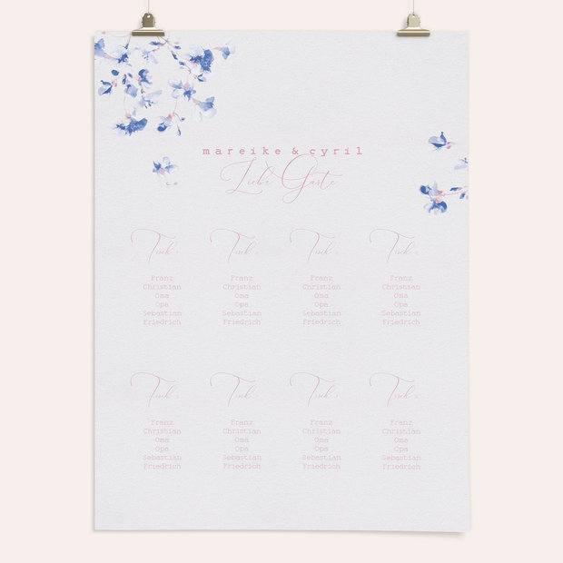 Sitzplan Hochzeit - Flower passion