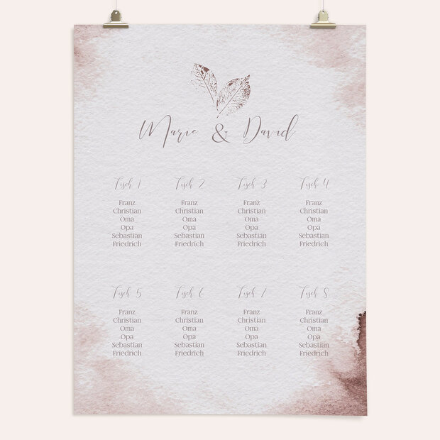 Sitzplan Hochzeit - Elfenblätter