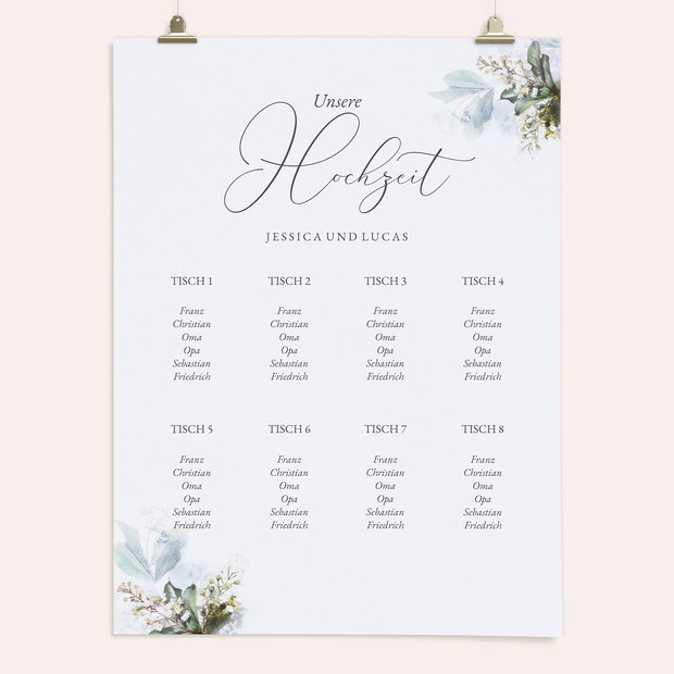 Sitzplan Hochzeit - Herzensmelodie