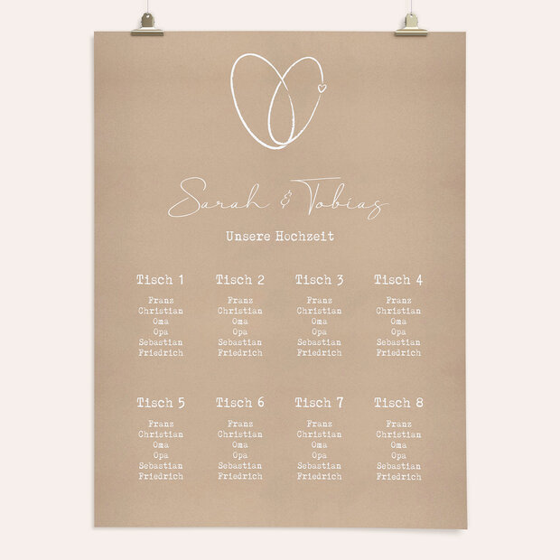 Sitzplan Hochzeit - Liebeswonne
