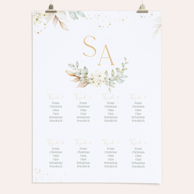 Sitzplan Hochzeit - Romantisches Versprechen