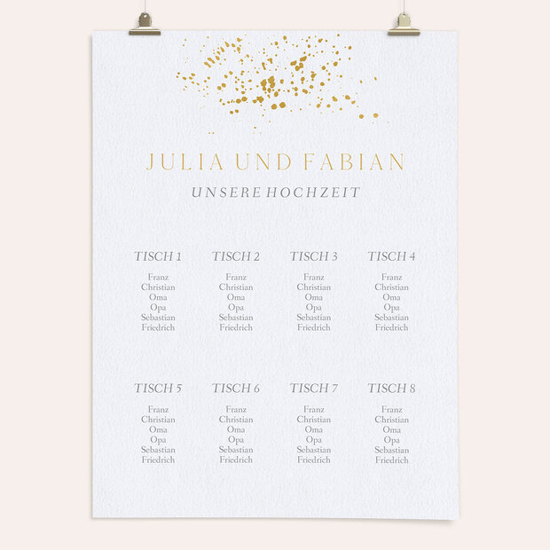 Sitzplan Hochzeit - Flitterregen