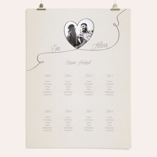 Sitzplan Hochzeit - Leichtigkeit