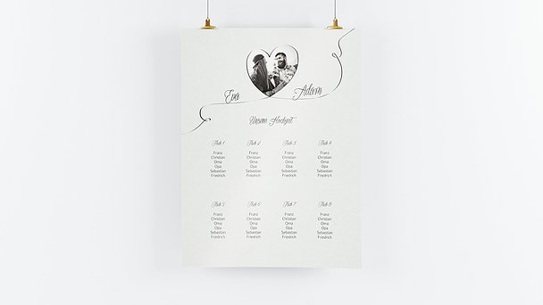 Sitzplan Hochzeit - Leichtigkeit