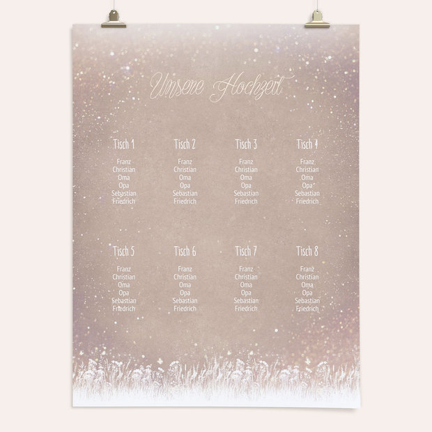 Sitzplan Hochzeit - Zauberlicht