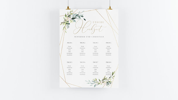 Sitzplan Hochzeit - Tender Florals