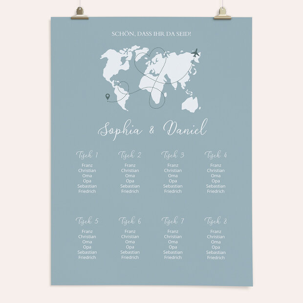 Sitzplan Hochzeit - Destination Wedding