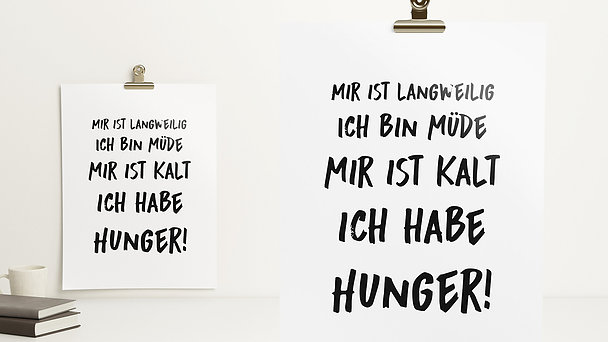 Wandbilder - Hunger!