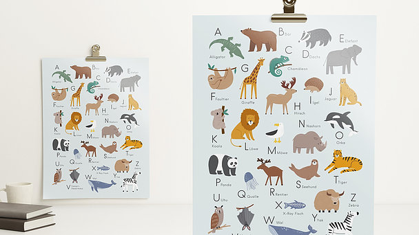 Wandbilder - Tierisches ABC