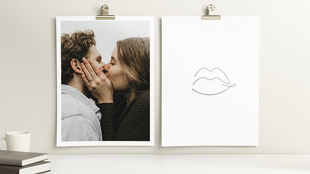 Wandbilder - Kisses for you