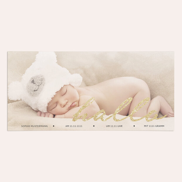 Danksagung Geburt - Hallo Baby