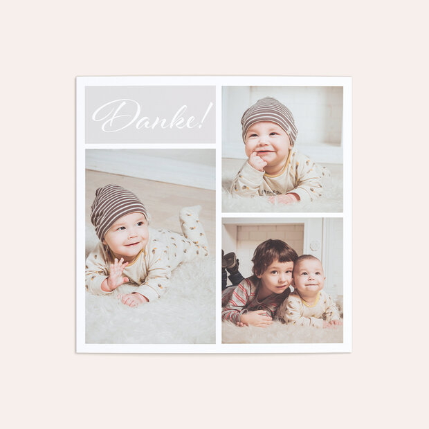 Danksagung Geburt - Babycollage