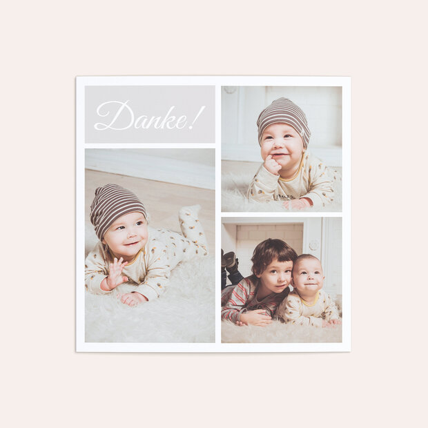 Danksagung Geburt - Babycollage