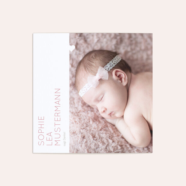 Danksagung Geburt - Reines Herz