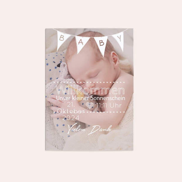 Danksagung Geburt - Babywimpel