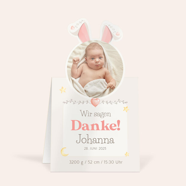 Danksagung Geburt - Liebstes Häschen