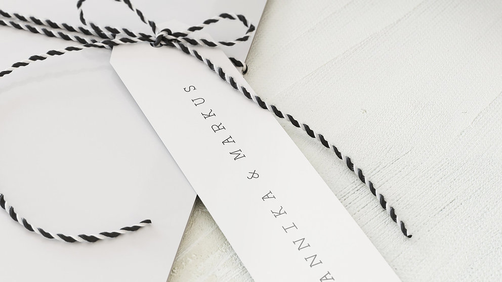 Anhanger Danksagung Hochzeit Modern Rose Detail