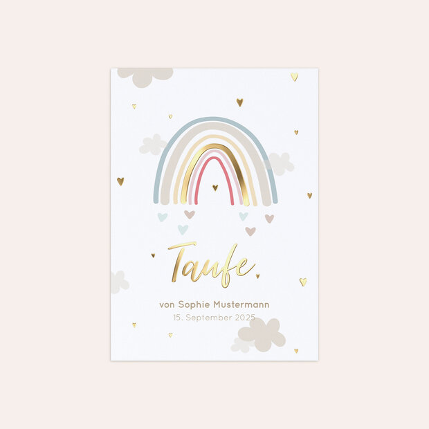Taufkarten - Regenbogen-Zauber