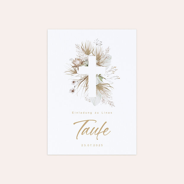 Taufkarten - Duftender Wiesenstrauß