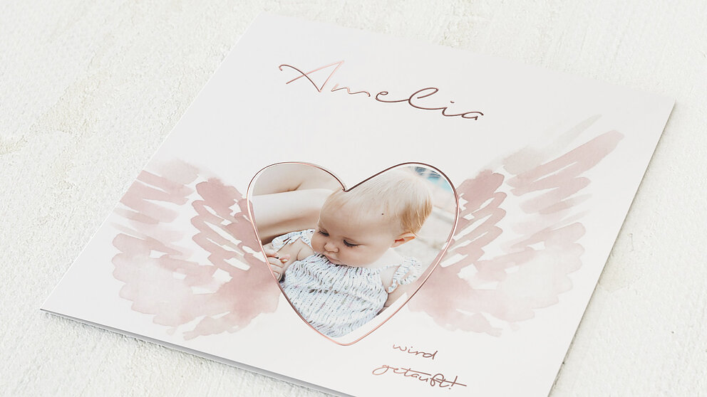 Taufkarten Unser Engel Detail