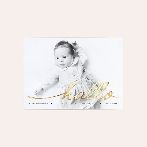 Taufkarten - Hallo Baby