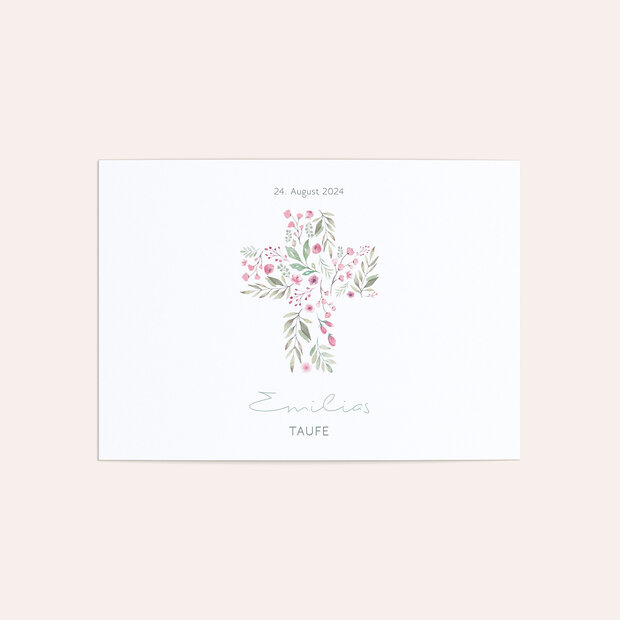 Taufkarten - Pink Buds