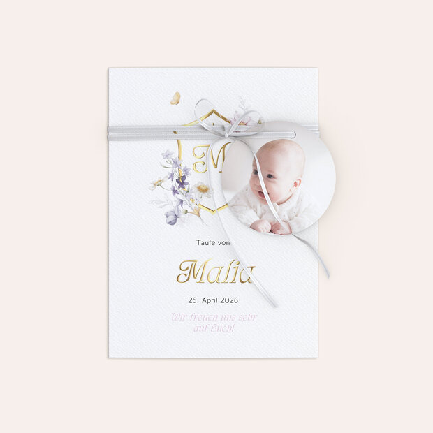 Taufkarten - Blütenwappen
