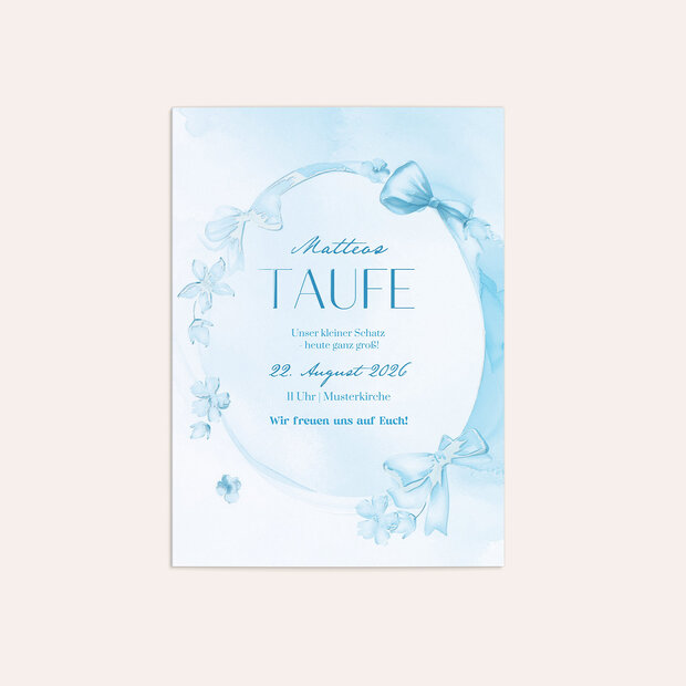 Taufkarten - Segensblau