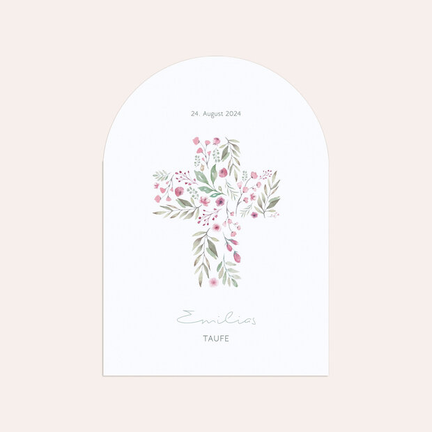 Taufkarten - Pink Buds